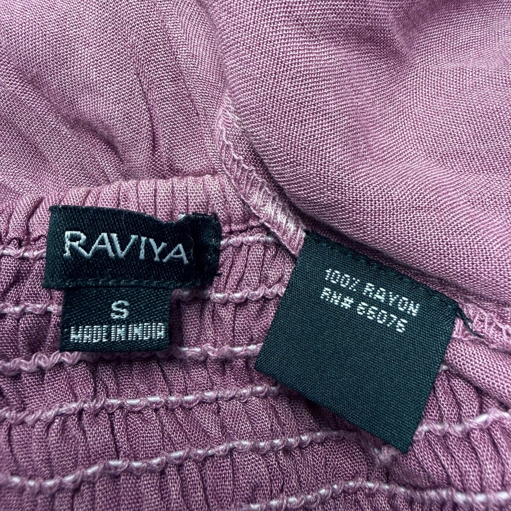 Raviya Extratropical Maxi Dress Small Mauve Smocked Ruffle Boho Prairie Western - Picture 6 of 9